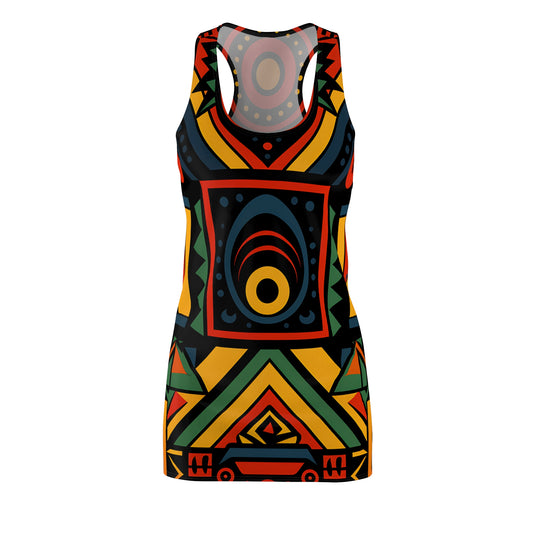 Kente Pattern Racerback Dress